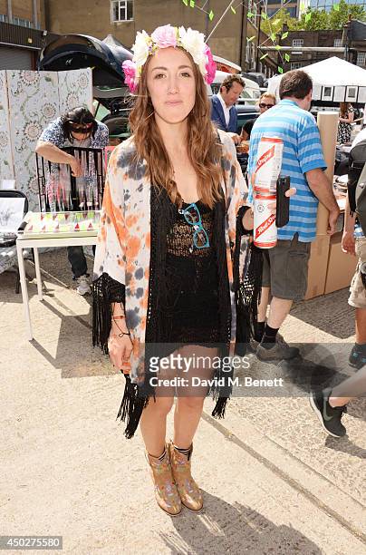 Harley Moon Kemp attends the Vauxhall Art Car Boot Fair 2014 in Brick Lane on June 8, 2014 in London, England.