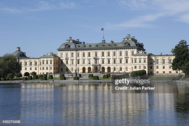 General Views of Drottningholm Palace prior to The Christening of Princess Leonore of Sweden, at the Royal Chapel at Drottningholm on June 8, 2014 in...