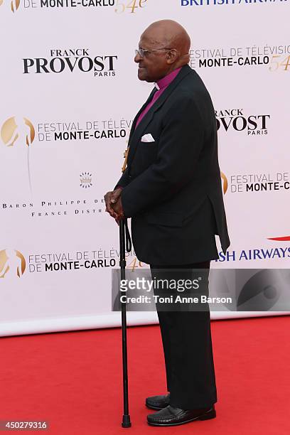 Desmond Tutu attends the 'Children of the Light' World Premiere at the Grimaldi Forum on June 8, 2014 in Monte-Carlo, Monaco.