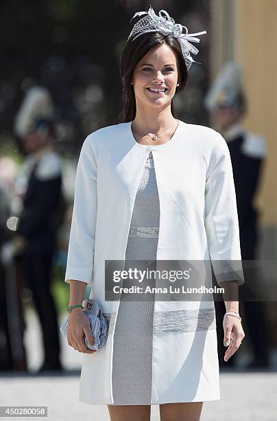 Sofia Hellqvist attending the Royal Christening for Princess Leonore at Drottningholm Palace Chapel on June 8, 2014 in Stockholm, Sweden.