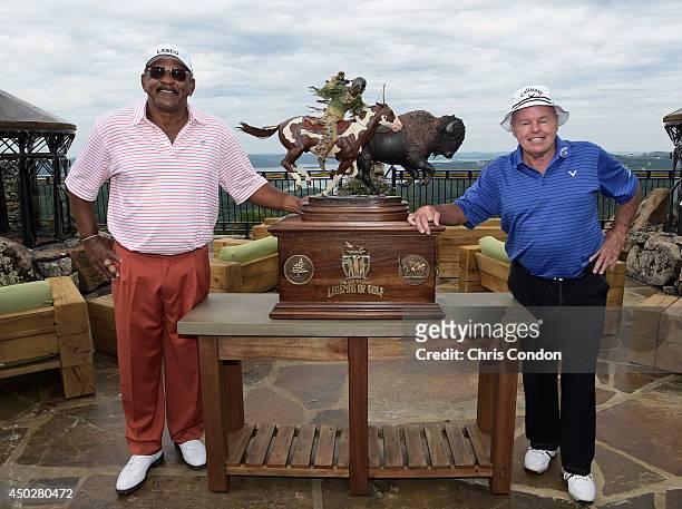 Jim Thorpe and Jim Colbert with the Legends division of the Big Cedar Lodge Legends of Golf presented by Bass Pro Shops at Top of the Rock on June 8,...