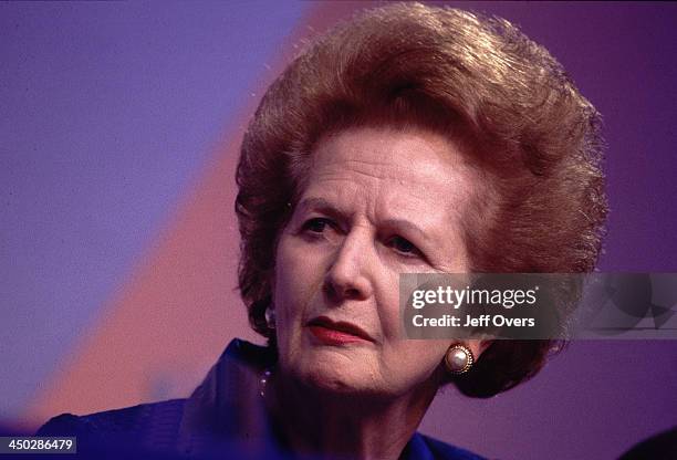 Margaret Thatcher - Attending the 1997 Conservative Party Conference.