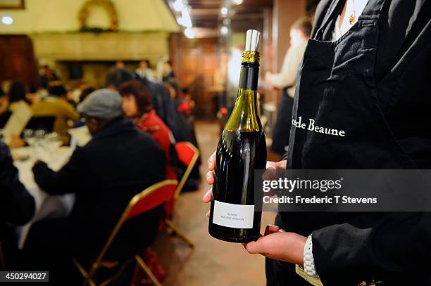 Wine tasting by professional before the 153rd Hospices de Beaune wine auction celebration on November 17, 2013 in Beaune, France.