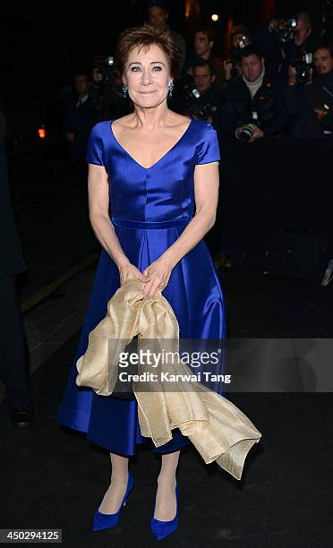 Zoe Wanamaker arrives for the London Evening Standard Theatre Awards held at the Savoy Hotel on November 17, 2013 in London, England.