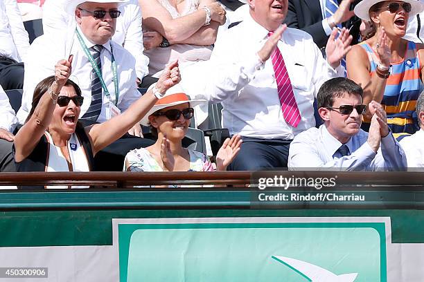 Mayor of Paris Anne Hidalgo, Minister of Women's Rights, the City and the Youth and Sports Najat Vallaud-Belkacem and French Prime Minister Emmanuel...