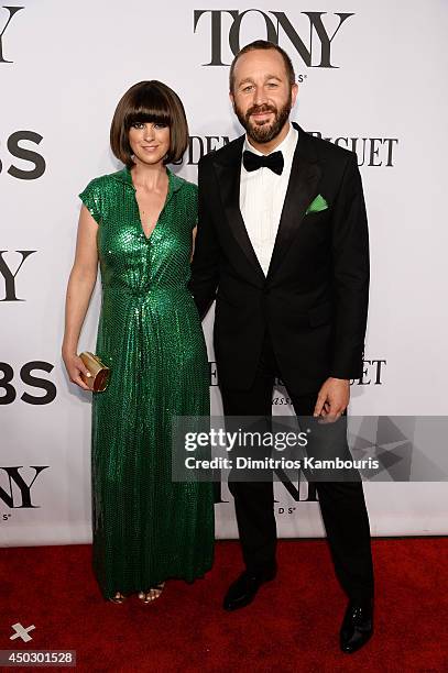 Presenter Dawn O'Porter and actor Chris O'Dowd attends the 68th Annual Tony Awards at Radio City Music Hall on June 8, 2014 in New York City.