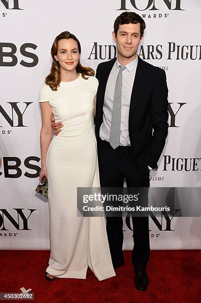 Leighton Meester and Adam Brody attend the 68th Annual Tony Awards at Radio City Music Hall on June 8, 2014 in New York City.