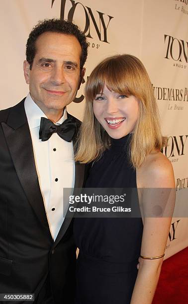 Tony Shalhoub and Josie Lynn Adams attend the American Theatre Wing's 68th Annual Tony Awards at Radio City Music Hall on June 8, 2014 in New York...