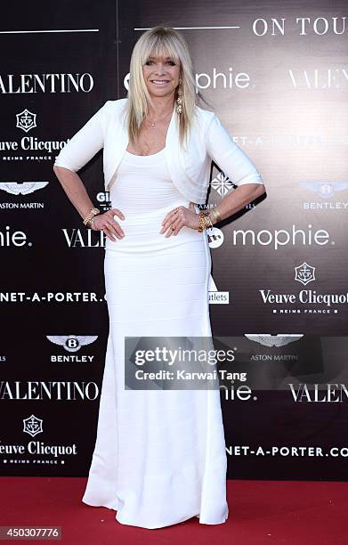 Jo Wood attends a gala dinner and auction to celebate the end of the Cash & Rocket tour at Natural History Museum on June 8, 2014 in London, England.