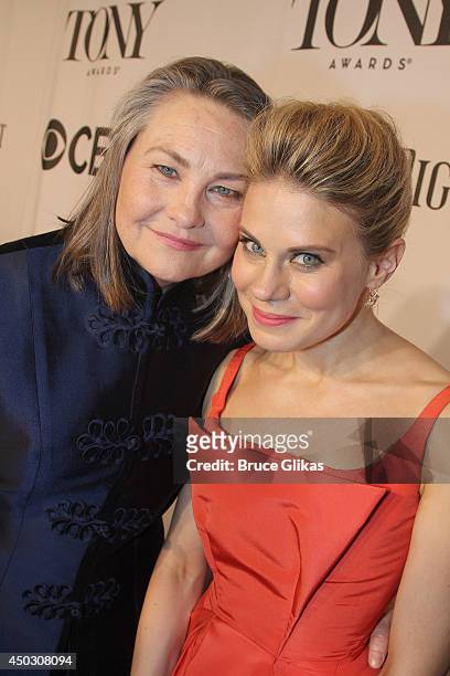 Actress Cherry Jones and Celia Keenan-Bolger attend the American Theatre Wing's 68th Annual Tony Awards at Radio City Music Hall on June 8, 2014 in...