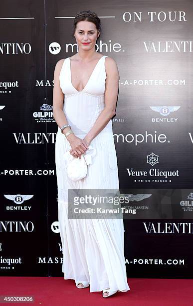 Yasmin Le Bon attends a gala dinner and auction to celebate the end of the Cash & Rocket tour at Natural History Museum on June 8, 2014 in London,...