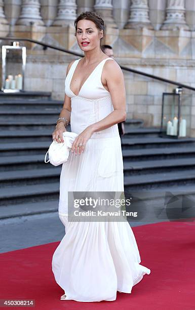 Yasmin Le Bon attends a gala dinner and auction to celebate the end of the Cash & Rocket tour at Natural History Museum on June 8, 2014 in London,...