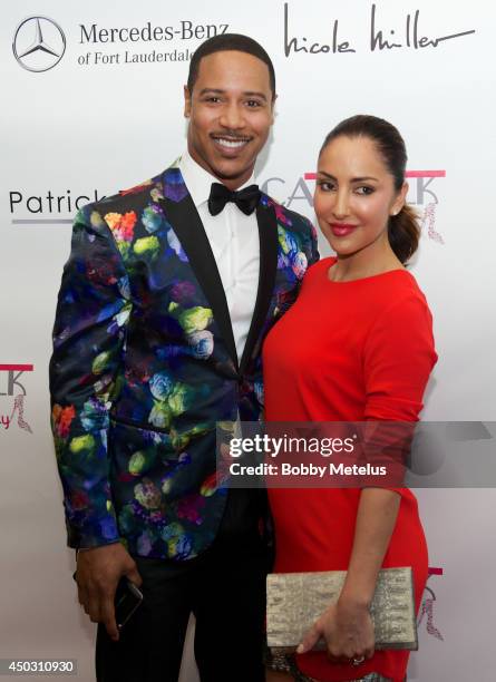 Brian White and Paula Da Silva attends the Catwalk for Charity 2014 fundrasing event at JW Marriott Marquis on June 8, 2014 in Miami, Florida.