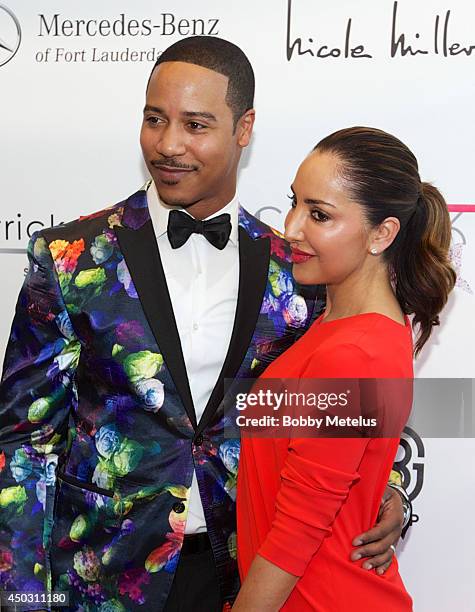 Brian White and Paula Da Silva attends the Catwalk for Charity 2014 fundrasing event at JW Marriott Marquis on June 8, 2014 in Miami, Florida.