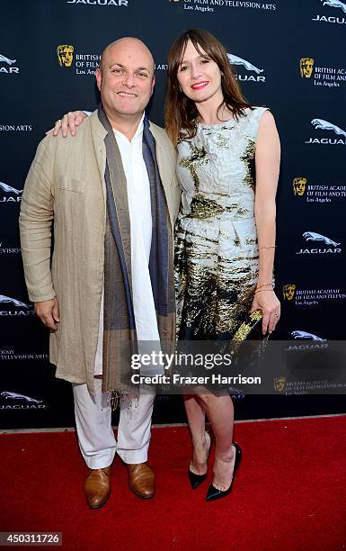 Nigel Daly and actress Emily Mortimer attend BFTA LA Garden Party at British Consul Generals Residence on June 8, 2014 in Los Angeles, California.