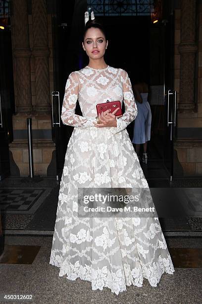 Matilde Gioli attends a gala dinner and auction to celebate the end of the Cash & Rocket tour at Natural History Museum on June 8, 2014 in London,...