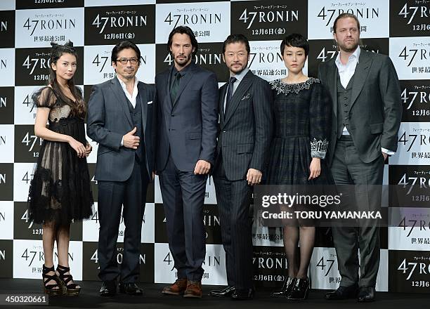 Japanese actress Ko Shibasaki, actor Hiroyuki Sanada, Canadian actor Keanu Reeves, Japanese actor Tadanobu Asano, actress Rinko Kikuchi and US...