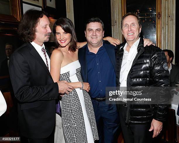 Producer Scott Mednick, actress Cobie Smulders, actor Simon Delaney and producer Andre Rouleau attend the after party for the screening of "Delivery...