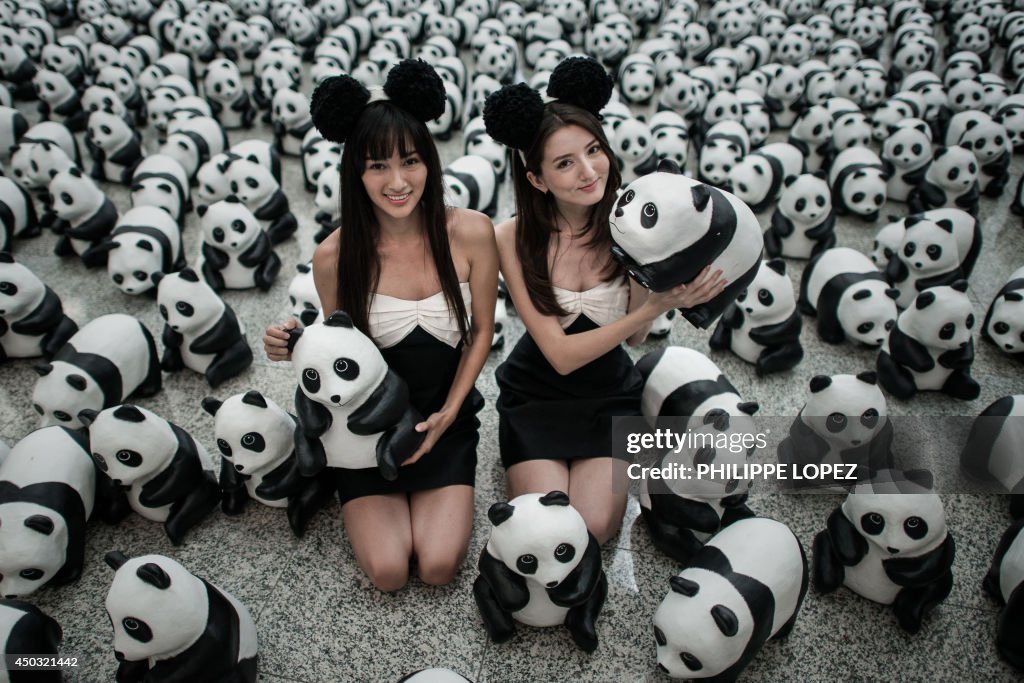 HONG KONG-FRANCE-ARTS-ANIMAL-CONSERVATION-PANDAS