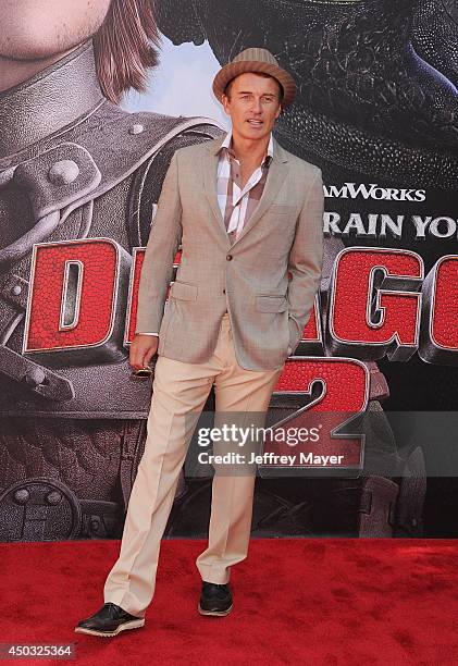 Actor Julian McMahon arrives at the Los Angeles premiere of 'How To Train Your Dragon 2' at the Regency Village Theatre on June 8, 2014 in Westwood,...