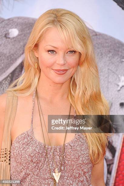 Actress Charlotte Ross arrives at the Los Angeles premiere of 'How To Train Your Dragon 2' at the Regency Village Theatre on June 8, 2014 in...