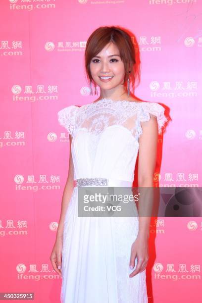 Charlene Choi arrives at the red carpet of the Phoenix Fashion Choice 2013 on November 16, 2013 in Beijing, China.