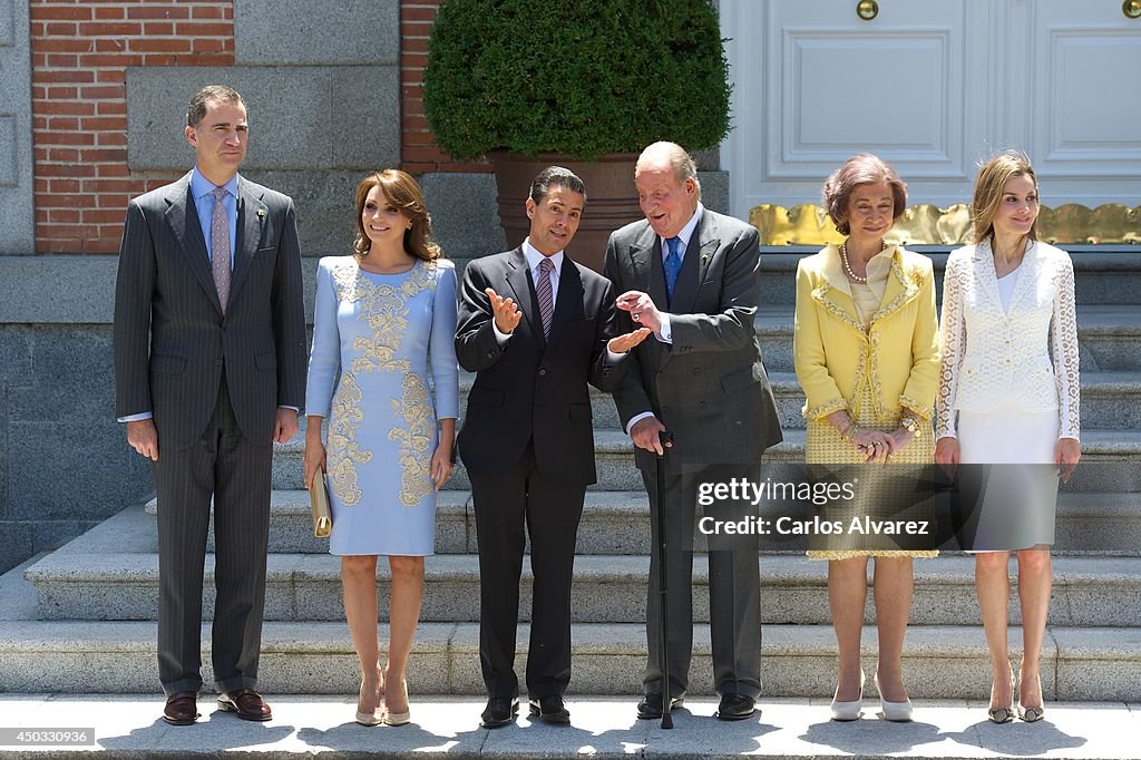 Spanish Royals Host Lunch For Mexican President Enrique Pena Nieto and Wife