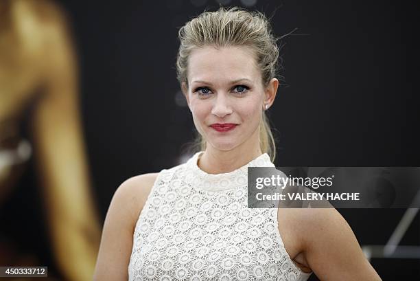 Canadian actress Joy Andrea Cook poses during a photocall for the TV show "Criminal Minds" as part of the 54nd Monte-Carlo Television Festival on...