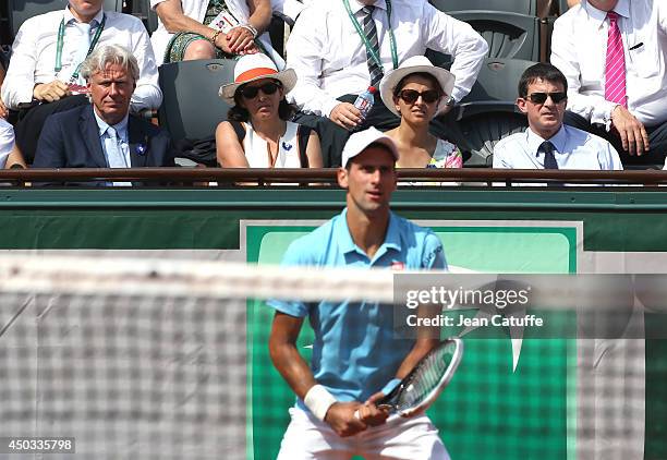 Bjorn Borg, mayor of Paris Anne Hidalgo, Minister of Women's Rights and for Sports Najat Vallaud-Belkacem, French Prime Minister Manuel Valls attend...