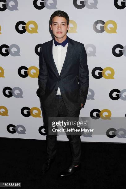 Actor Israel Broussard arrives at the 2013 GQ Men Of The Year Party at The Ebell of Los Angeles on November 12, 2013 in Los Angeles, California.