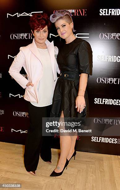 Sharon Osbourne and Kelly Osbourne pose at a photocall to celebrate their M.A.C collaboration launching today and the Selfridges Beauty Project at...