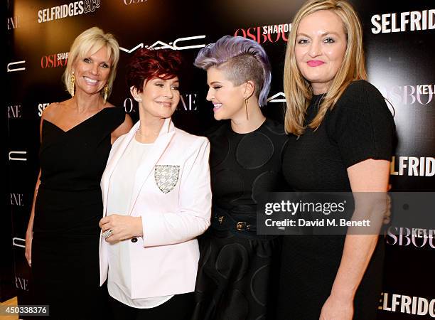 Global Brand President of MAC Cosmetics Karen Buglisi Weiler, Sharon Osbourne, Kelly Osbourne and M.A.C Cosmetics VP General Manager UK ROI Belinda...