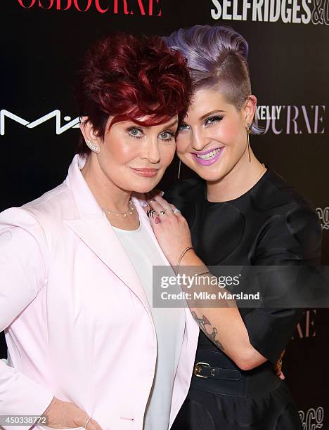 Sharon Osbourne and Kelly Osbourne attends a photocall to launch the new Sharon & Kelly Osbourne for MAC collection at Selfridges on June 9, 2014 in...