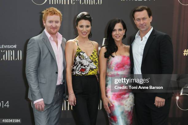 Tony Curran, Jaime Murray, Julie Benz and Grant Bowler attend "Defiance" photocall at the Grimaldi Forum on June 9, 2014 in Monte-Carlo, Monaco.