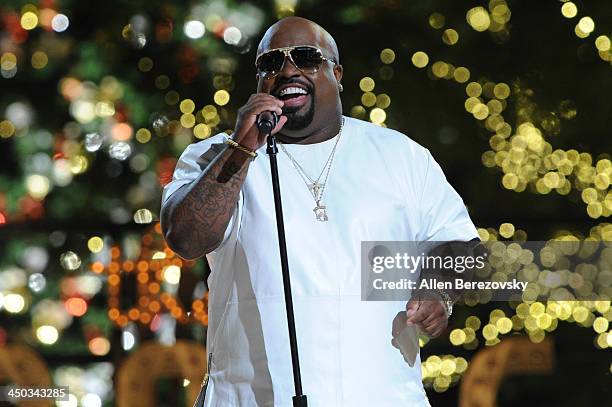 Recording artist Ceelo Green performs on stage during The Grove's 11th annual Christmas Tree Lighting Spectacular at The Grove on November 17, 2013...