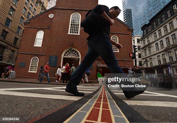 Mayor Martin J. Walsh announced that nearly 2,000 feet of the painted sections of the historic Freedom Trail in Charlestown, Downtown Crossing , and...