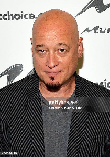 Jimmy Stafford of pop rock band "Train" visits Music Choice on June 9, 2014 in New York City.