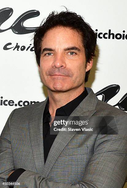 Pat Monahan of pop rock band "Train" visits Music Choice on June 9, 2014 in New York City.