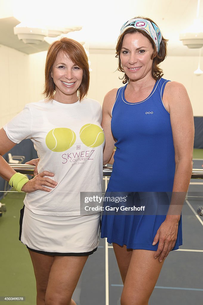 LuAnn de Lesseps And Jill Zarin Compete In The 2014 US Open National Playoffs USTA Eastern Sectional Qualifying Tournament