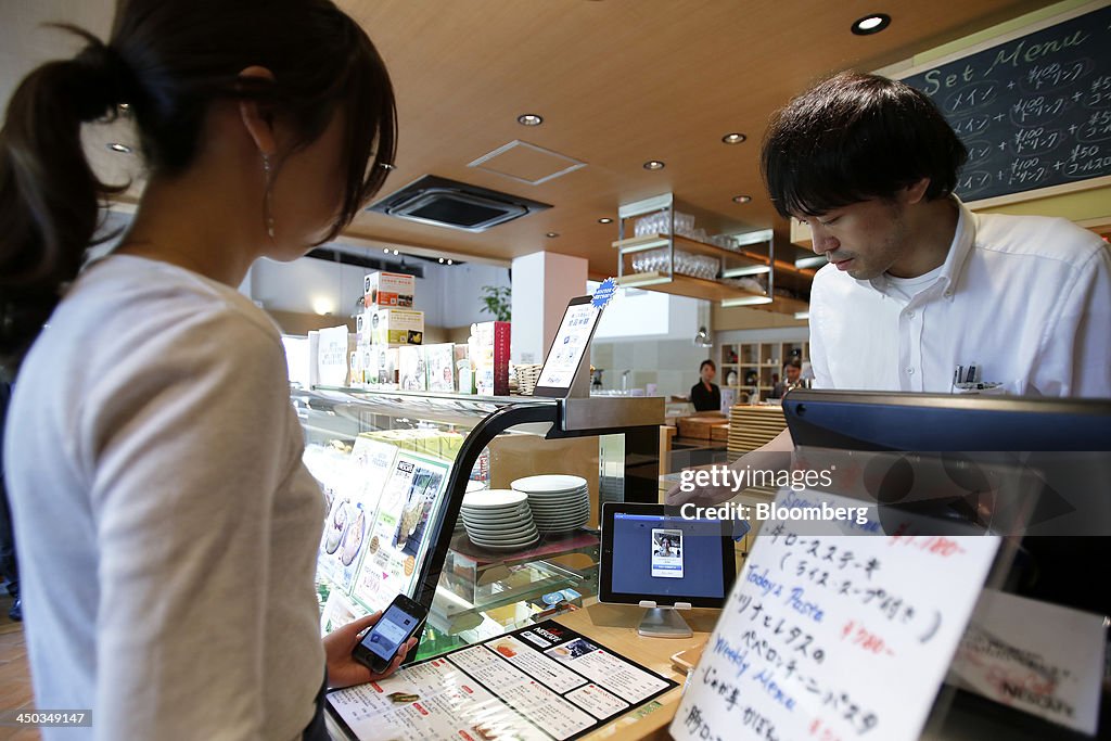PayPal Demonstrates Shopping Service Using Smartphones At A Nescafe Store