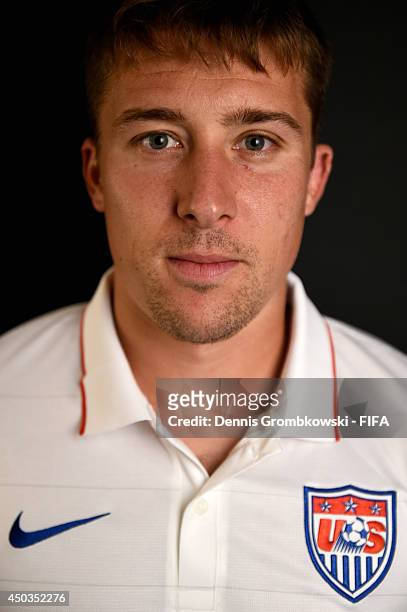 Matt Besler of the United States poses during the Official FIFA World Cup 2014 portrait session on June 9, 2014 in Sao Paulo, Brazil.