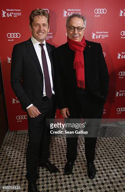 Dieter Kosslick , Director of the Berlinale International Film Festival, and Wayne Anthony Griffiths, Director of Sales Germany for Audi, pose for...