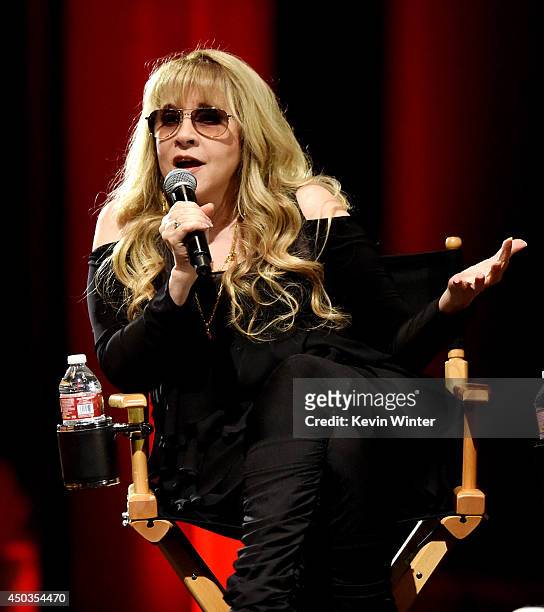 Singer/songwriter Stevie Nicks appears onstage at a screening and conversation with Fox's "American Horror Story: Coven" at Twientieth Century Fox...