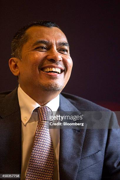 Zainol Izzet Mohamed Ishak, managing director of Perisai Petroleum Teknologi Bhd., reacts during an interview at the Invest Malaysia Conference in...