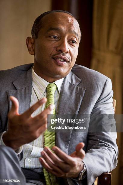 Shahril Shamsuddin, chief executive officer of SapuraKencana Petroleum Bhd., speaks during an interview at the Invest Malaysia Conference in Kuala...