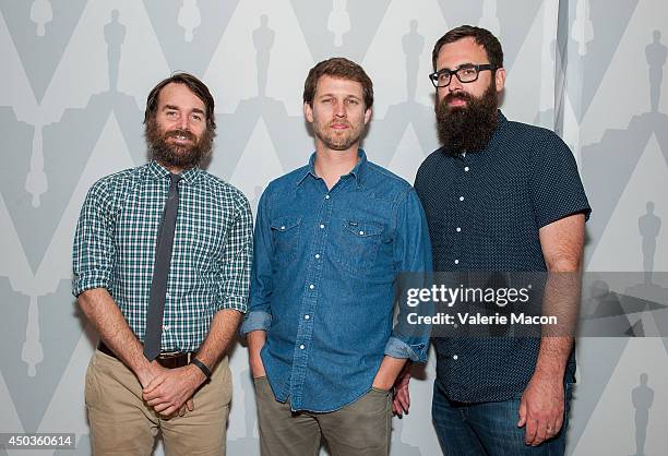Will Forte, Jon Heder and Jared Hess arrive at the The Academy Of Motion Picture Arts And Sciences Celebrate The 10th Anniversary Of "Napoleon...
