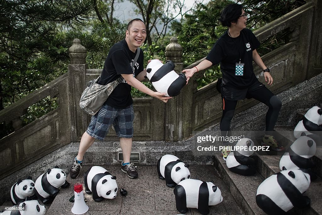 HONG KONG-FRANCE-ARTS-ANIMAL-CONSERVATION-PANDAS