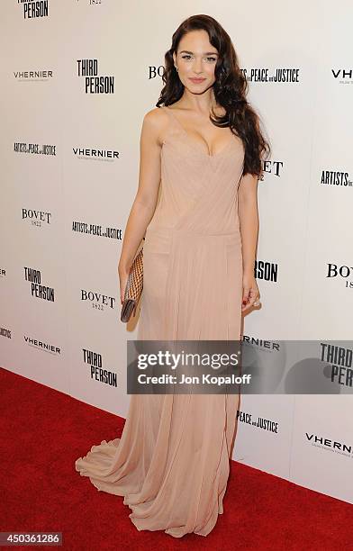 Actress Emanuela Postacchini arrives at the Los Angeles Premiere "Third Person" at Linwood Dunn Theater at the Pickford Center for Motion Study on...