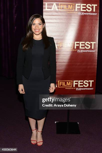 America Ferrera attends the LA Film Festival pre-festival screening and Q&A of "How To Train Your Dragon 2" at Regal Cinemas L.A. Live on June 9,...