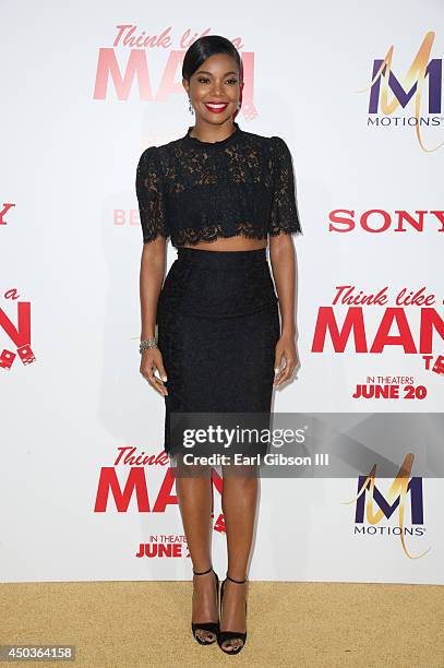 Actress Gabrielle Union attends the Los Angeles Premiere of "Think Lke A Man Too" at TCL Chinese Theatre on June 9, 2014 in Hollywood, California.